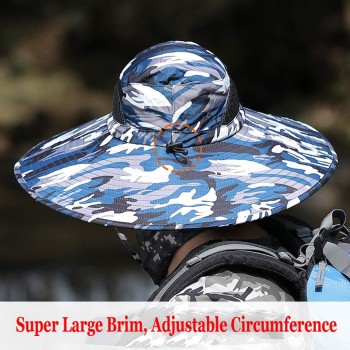 Super Wide Brim Sun Hat – UPF 50+ Water Repellent Bucket Hat for Men & Women, Outdoor Fishing, Hiking & Gardening