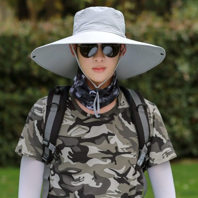 Unisex 6 inch wide brim sun protection bucket hat for hiking fishing garden kayaking