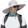 6 Inch Wide Brim Sun Protection Hat Unisex Outdoor Bucket Hat for Hiking Fishing Garden Kayaking