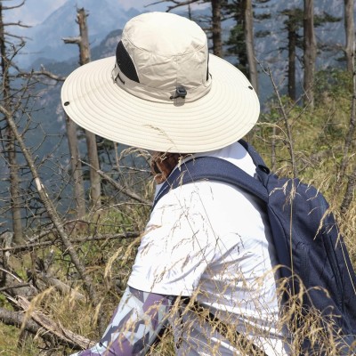 Adjustable Wide Brim Bucket Hat UV Protection Sun Hat Adjustable wide brim bucket hat with UV protection for men and women