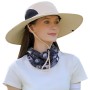 Adjustable Wide Brim Bucket Hat for Men Women UV Protection Water Repellent Ventilated Sun Hat for Fishing Hiking Beach Garden