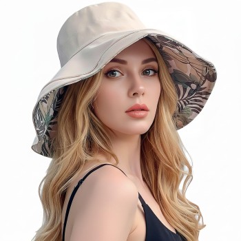HUAMULAN Reversible Wide Brim Sun Hat – Shapable, Foldable & UV Protection for Women