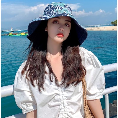 HUAMULAN Women's Reversible Wide Brim Sun Hat HUAMULAN women's reversible wide brim sun hat with UV protection