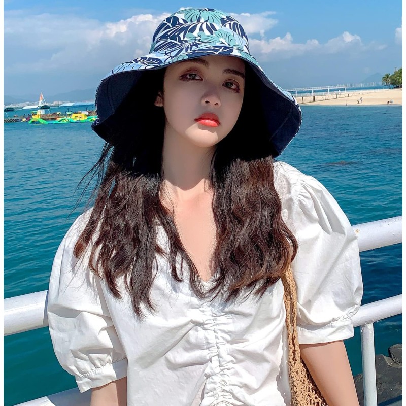 HUAMULAN Women's Reversible Wide Brim Sun Hat HUAMULAN women's reversible wide brim sun hat with UV protection