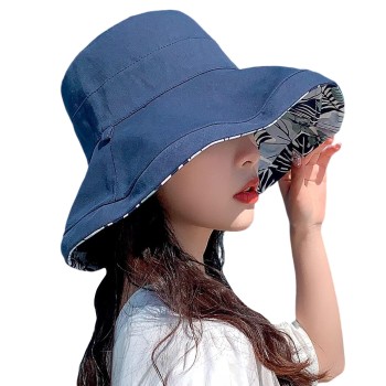 HUAMULAN Women’s Reversible Wide Brim Sun Hat – Foldable & UV Protection