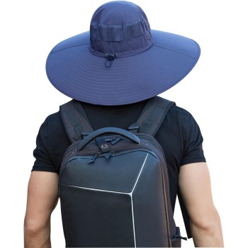 Wide Brim Sun Hat for Men Women UV Protection Adjustable Ventilated Summer Hat for Fishing Hiking Garden Beach