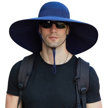 Wide Brim Sun Hat for Men Women UV Protection Adjustable Ventilated Summer Hat for Fishing Hiking Garden Beach