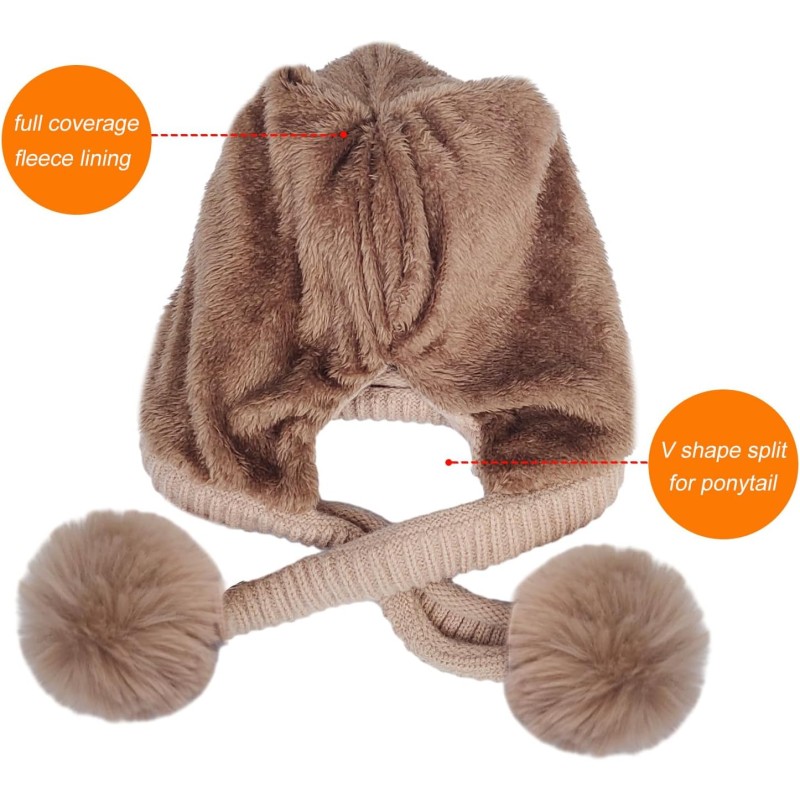 Women's Khaki Peruvian Winter Beanie and Circle Scarf Set with Pom Pom