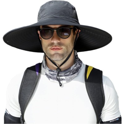 6 6 inch wide brim water repellent sun protection unisex bucket hat for hiking fishing beach