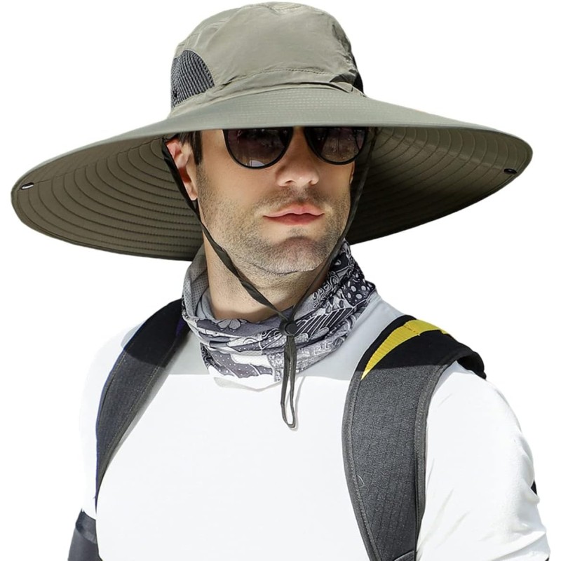 6 inch wide brim unisex bucket hat for sun protection