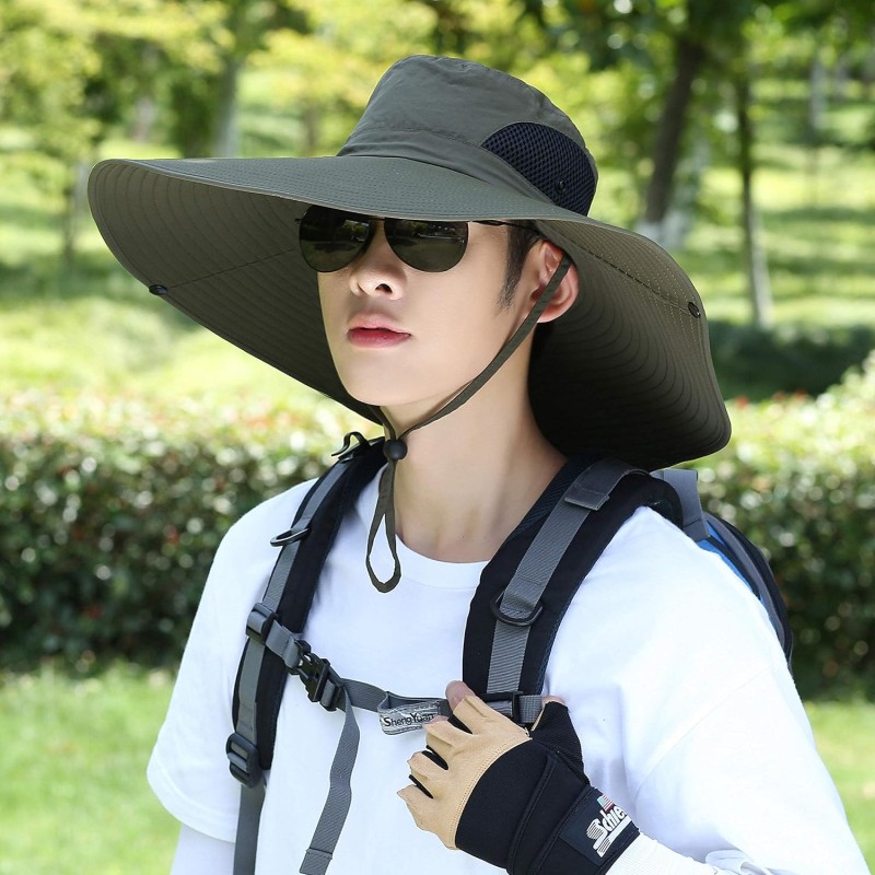 6 inch wide brim unisex bucket hat for sun protection