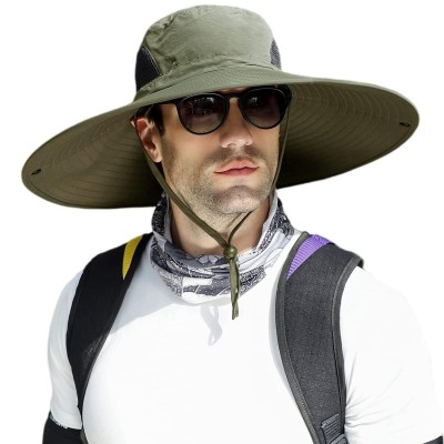 6 inch wide brim unisex bucket hat for sun protection