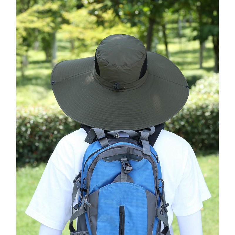 6 inch wide brim unisex bucket hat for sun protection