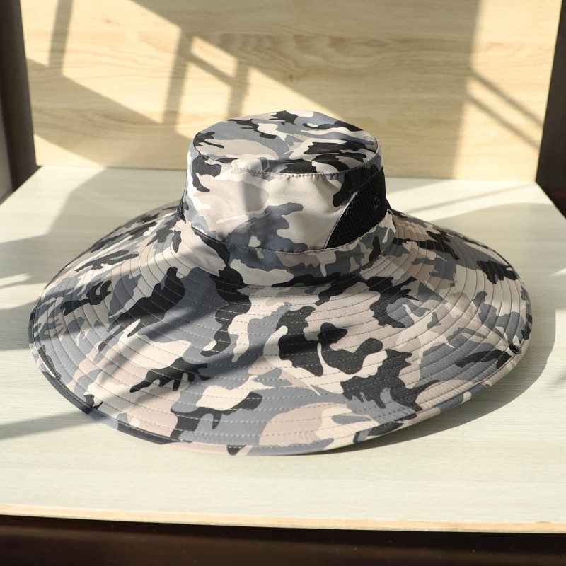 UPF50+ foldable wide brim unisex bucket hat for sun protection