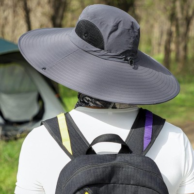 6-Inch Wide Brim Sun Protection Unisex Bucket Hat 6-inch wide brim unisex bucket hat for hiking beach fishing