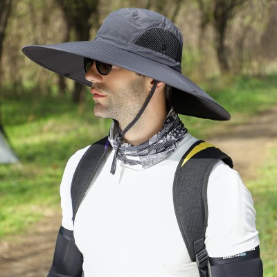 6-Inch Wide Brim Sun Protection Unisex Bucket Hat 6-inch wide brim unisex bucket hat for hiking beach fishing