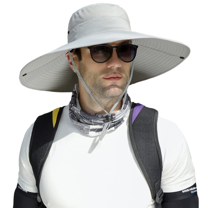 HUAMULAN Unisex Foldable Wide Brim Bucket Sun Hat for Fishing Hiking