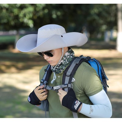 HUAMULAN Unisex Foldable Wide Brim Bucket Sun Hat for Fishing Hiking