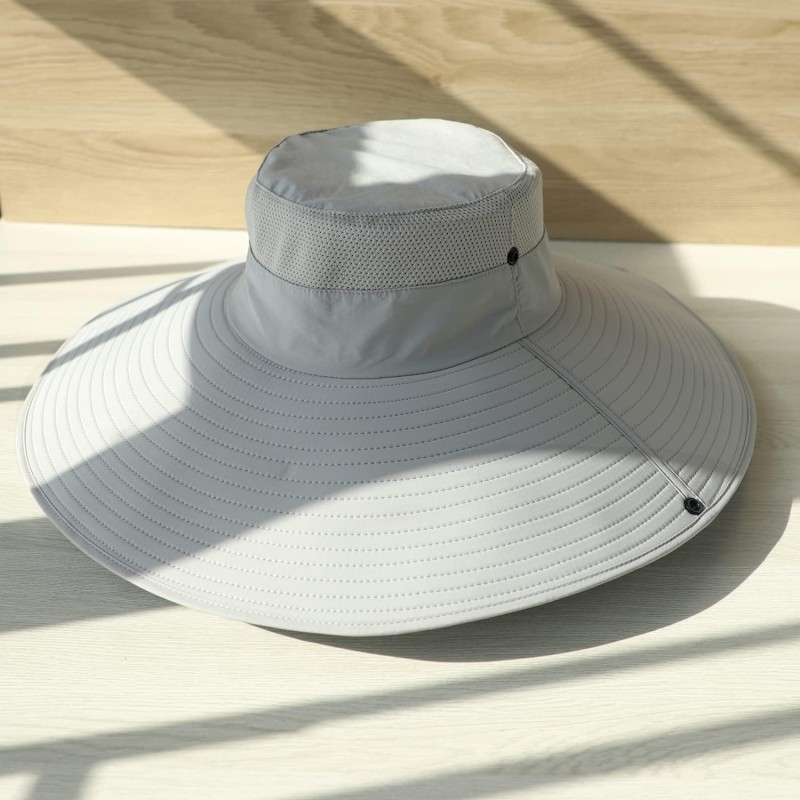 HUAMULAN Unisex Foldable Wide Brim Bucket Sun Hat for Fishing Hiking