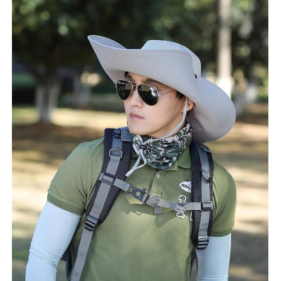 HUAMULAN Unisex Foldable Wide Brim Bucket Sun Hat for Fishing Hiking