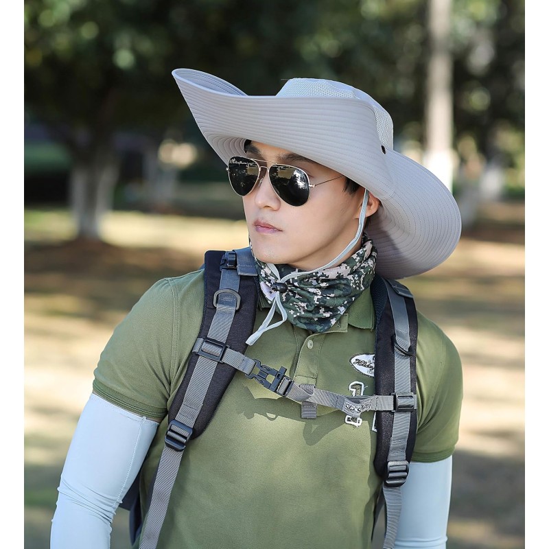 HUAMULAN Unisex Foldable Wide Brim Bucket Sun Hat for Fishing Hiking