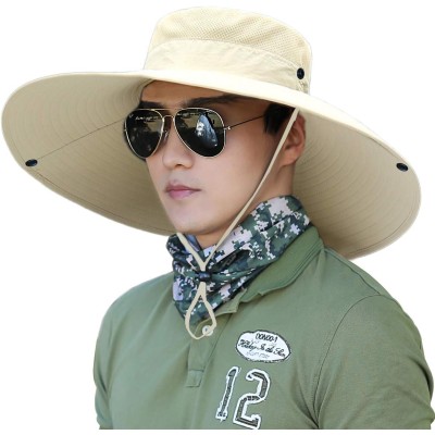 HUAMULAN Super Wide Brim Bucket Hat HUAMULAN 6-inch wide brim bucket hat for outdoor sun protection