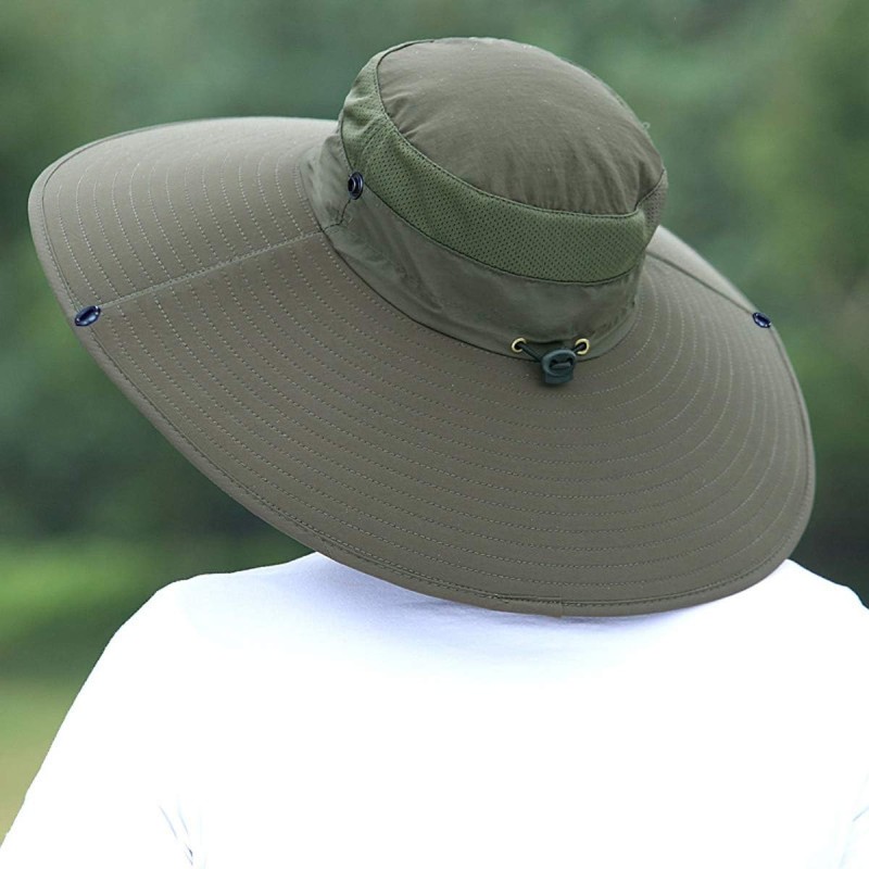 HUAMULAN Super Wide Brim Bucket Hat HUAMULAN 6-inch wide brim bucket hat for outdoor sun protection