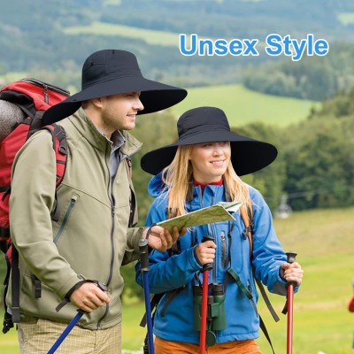 6 inch wide brim unisex sun protection bucket hat for hiking beach fishing