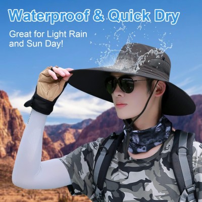 6 inch wide brim unisex sun protection bucket hat for hiking beach fishing