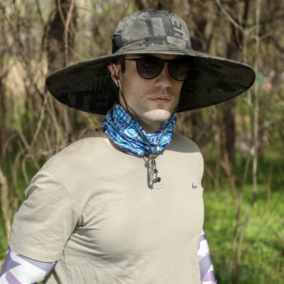 Unisex UPF 50+ Foldable Wide Brim Bucket Hat for Outdoor Sun Protection