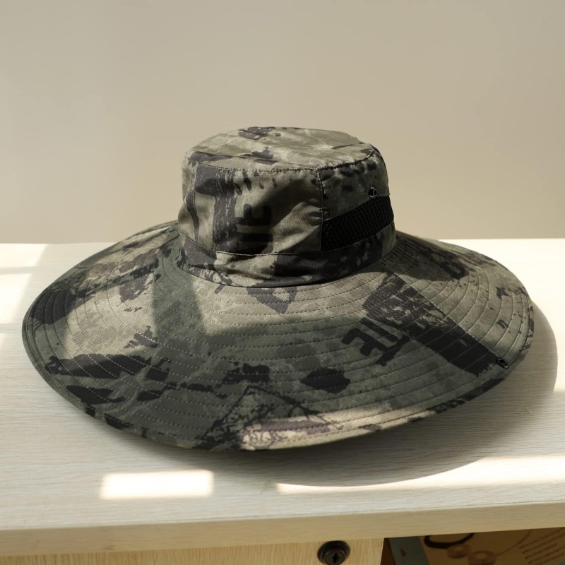 Unisex UPF 50+ Foldable Wide Brim Bucket Hat for Outdoor Sun Protection