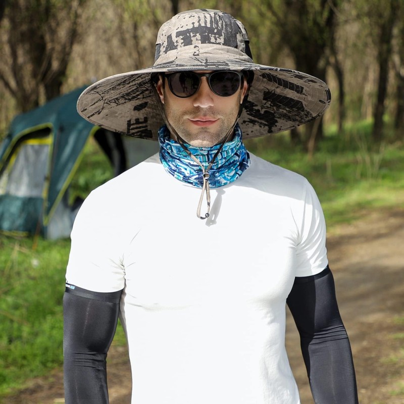 UPF50+ Unisex Foldable Bucket Sun Hat for Hiking Beach Fishing