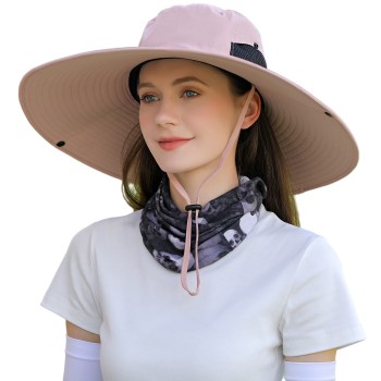 UPF 50+ Unisex Wide Brim Sun Hat Ventilated Quick Dry Summer Hat for Fishing Hiking Beach