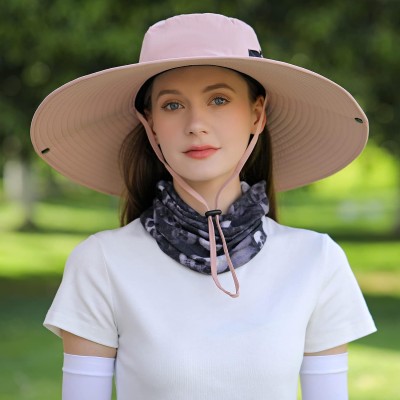 UPF 50+ Unisex Wide Brim Sun Hat Ventilated Quick Dry for Fishing Hiking Beach