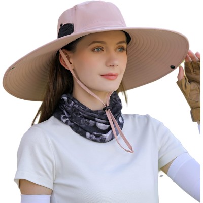UPF 50+ Unisex Wide Brim Sun Hat Ventilated Quick Dry for Fishing Hiking Beach