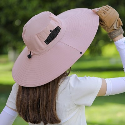 UPF 50+ Unisex Wide Brim Sun Hat Ventilated Quick Dry for Fishing Hiking Beach