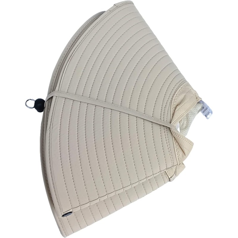 Unisex beige wide brim ventilated sun protection hat for hiking beach fishing