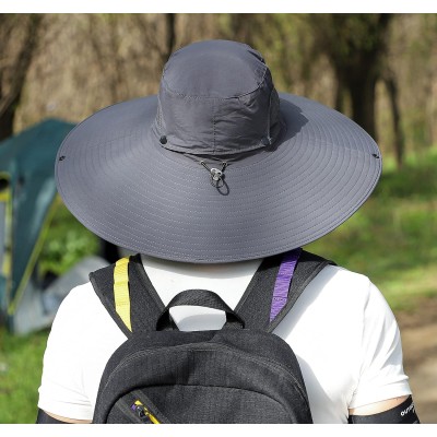 Unisex wide brim sun protection water repellent hat for hiking beach fishing