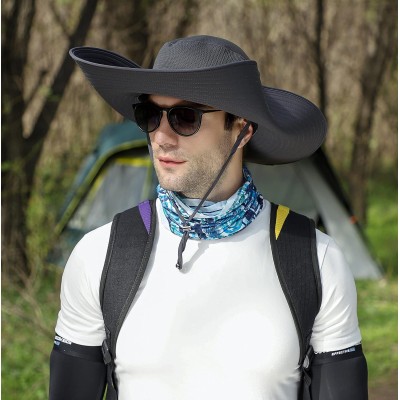 Unisex wide brim sun protection water repellent hat for hiking beach fishing