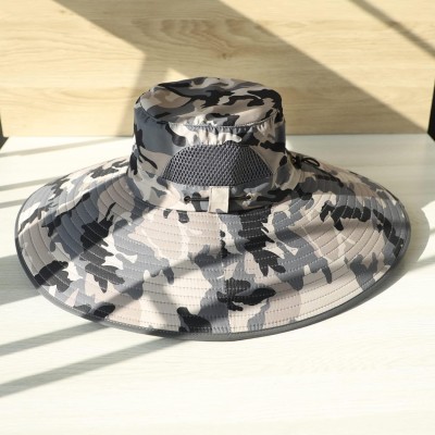 Unisex foldable wide brim UV protection sun hat suitable for fishing, hiking, beach and garden