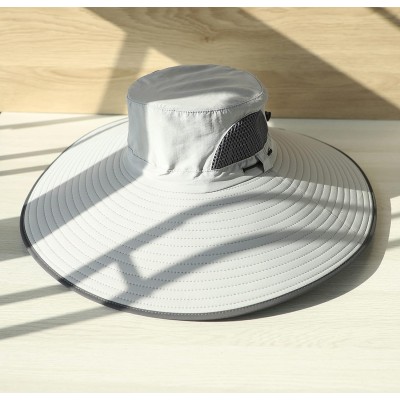 HUAMULAN 6 HUAMULAN 6 inch wide brim unisex water repellent bucket sun hat