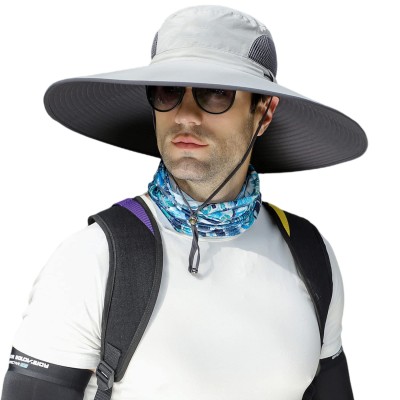 HUAMULAN 6 HUAMULAN 6 inch wide brim unisex water repellent bucket sun hat