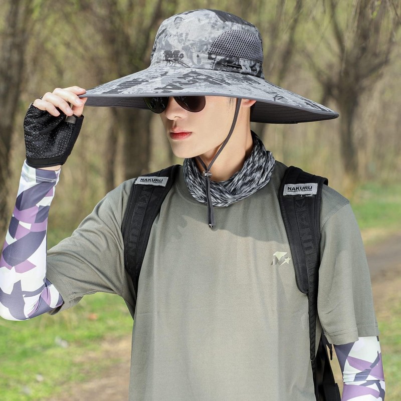 Unisex Wide Brim UV Protection Foldable Adjustable Summer Sun Hat Unisex Wide Brim UV Protection Foldable Adjustable Summer Sun Hat