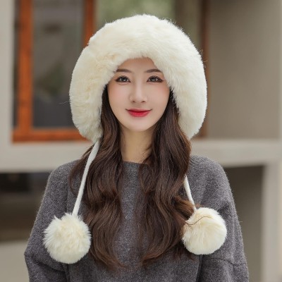 Women’s Peruvian Winter Beanie with Ear Flaps and Pom Poms