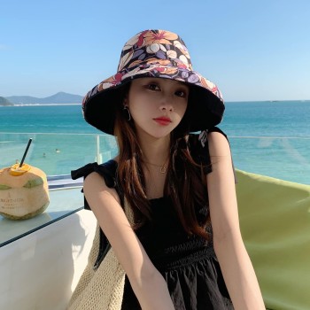 HUAMULAN Women's Summer Sun Hat Wide Brim Wired Edge Reversible UV Protection Foldable Beach Travel Bucket Hat HUAMULAN Women's Summer Sun Hat Wide Brim Wired Edge Reversible UV Protection Foldable Beach Travel Bucket Hat