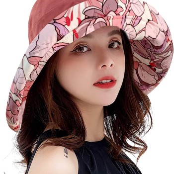 Women’s Summer Floral Wide Brim Sun Hat Wired Edge Reversible Foldable UV Protection Beach Travel Hat Women’s Summer Floral Wide Brim Sun Hat Wired Edge Reversible Foldable UV Protection Beach Travel Hat