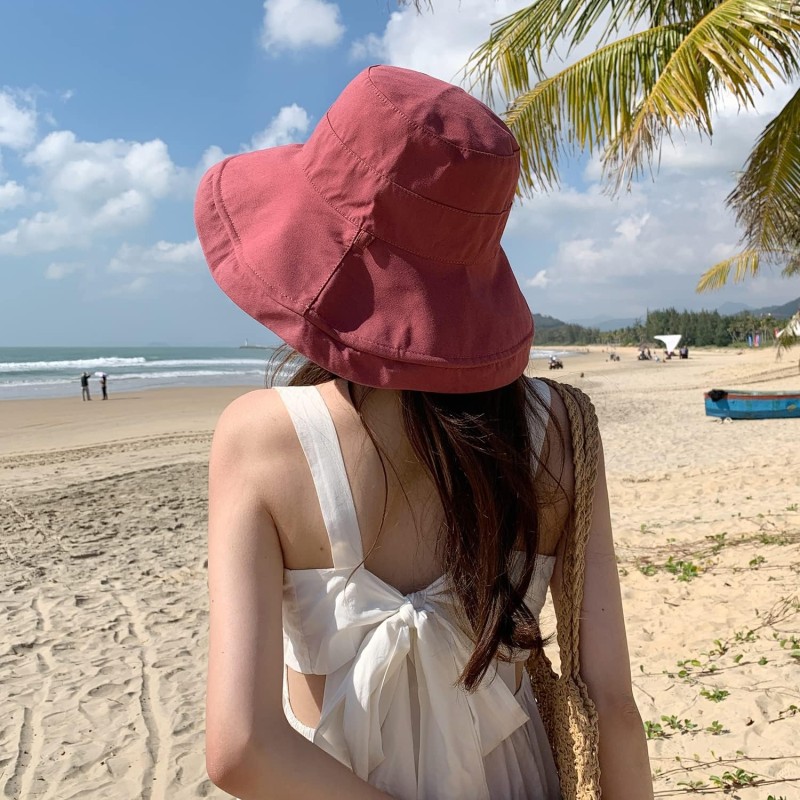 Women’s Floral Wide Brim UV Protection Sun Hat Women’s Summer Floral Wide Brim Reversible Foldable Sun Hat for Beach Travel
