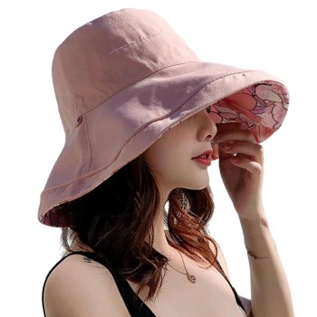 Women's Floral Wide Brim Sun Hat – Reversible Foldable Wired Edge UV Protection Beach Travel Hat Women's Floral Wide Brim Sun Hat – Reversible Foldable Wired Edge UV Protection Beach Travel Hat