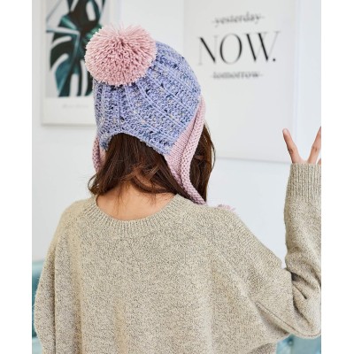Light gray women’s Peruvian winter ski beanie with ear flaps, 3 pom poms, fleece lining, ponytail friendly