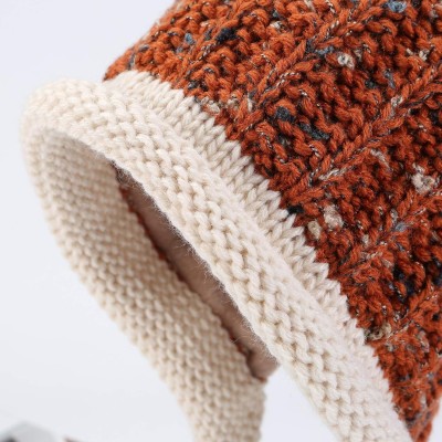 Reddish Brown Peruvian Knit Ear Flap Beanie Reddish Brown Women’s Peruvian Knit Ear Flap Beanie with Pom Poms